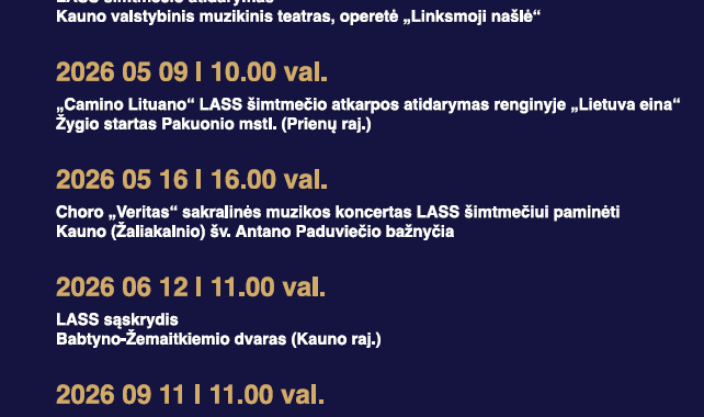 LASS mini garbingą 100 metų jubiliejų