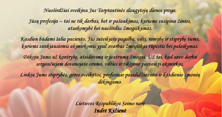 Sveikinimas slaugytojams